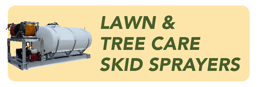 Button for skids for lawn and tree care